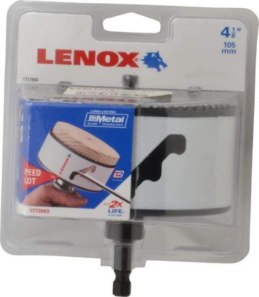 Lenox - 4-1/8" Diam, 1-9/16" Cutting Depth, Hole Saw - Bi-Metal Saw, Toothed Edge - Best Tool & Supply