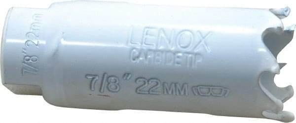 Lenox - 7/8" Diam, 1-1/2" Cutting Depth, Hole Saw - Carbide-Tipped Saw, Toothed Edge - Best Tool & Supply