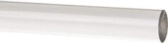 Made in USA - 6' Long, 1-1/4" Diam, Acrylic Plastic Rod - Clear - Best Tool & Supply