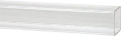 Made in USA - 1 Inch Outside Diameter x 6 Ft. Long, Plastic Square Tube - Acrylic - Best Tool & Supply