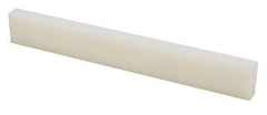 Made in USA - 1 Ft. Long x 1-1/2 Inch Wide x 1/8 Inch High, Nylon, Rectangular Plastic Bar - Natural - Best Tool & Supply