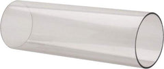 Made in USA - 2-1/2 Inch Outside Diameter x 2 Ft. Long, Plastic Round Tube - Polycarbonate - Best Tool & Supply