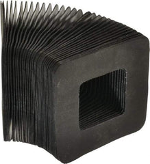 Made in USA - 0.02 Inch Thick, Polyester Square Flexible Bellows - 2 x 2 Inch Inside Square - Best Tool & Supply