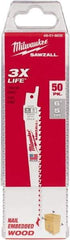 Milwaukee Tool - Bi-Metal Reciprocating Saw Blade - Tapered Profile, 5 TPI, Toothed Edge - Best Tool & Supply