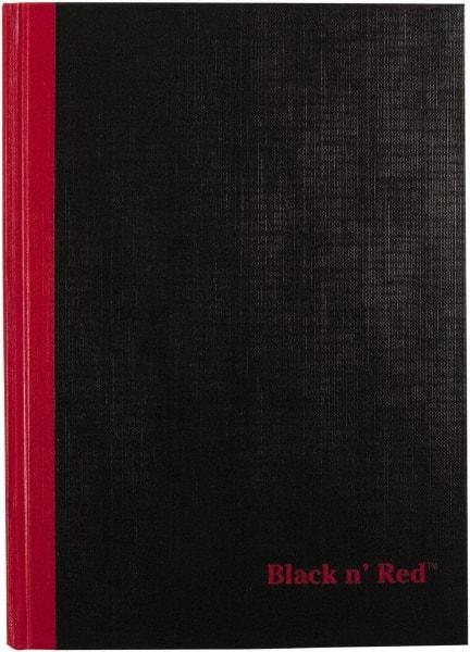 Black n Red - 96 Sheet, 5-1/2 x 8-1/2", Legal (Style) Case Bound Notebook - Black - Best Tool & Supply