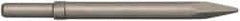 PRO-SOURCE - 10.2" OAL, Moil Point Chisel - Round Shank, Alloy Steel - Best Tool & Supply