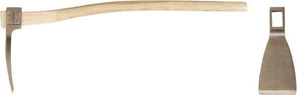 Ampco - 5 Lb Head Adze - 34" OAL, 5" Long Blade, 34" Long Handle, Wood Standard Handle, 11" Long Head - Best Tool & Supply