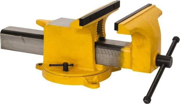 Gibraltar - 10" Jaw Width x 10" Jaw Opening Capacity, 4" Throat Depth, Bench & Pipe Combination Vise - 7/8 to 2-5/8" Pipe Capacity, Swivel Base, Bolt Down Attachment, Steel - Best Tool & Supply