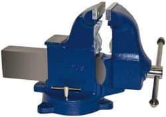 Gibraltar - 6" Jaw Width x 10" Jaw Opening Capacity, 7-1/2" Throat Depth, Bench & Pipe Combination Vise - 1/4 to 6" Pipe Capacity, Swivel Base, Bolt Down Attachment, Ductile Iron - Best Tool & Supply