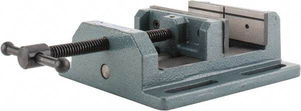 Wilton - 6" Jaw Opening Capacity x 2" Throat Depth, Horizontal Drill Press Vise - 6" Wide x 2" High Jaw, Stationary Base, Standard Speed, 8-1/2" OAL x 3.56" Overall Height, Cast Iron - Best Tool & Supply