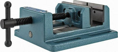 Wilton - 4" Jaw Opening Capacity x 1-1/2" Throat Depth, Horizontal Drill Press Vise - 4" Wide x 1-1/2" High Jaw, Stationary Base, Standard Speed, 6" OAL x 2.88" Overall Height, Cast Iron - Best Tool & Supply