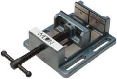 Wilton - 8" Jaw Opening Capacity x 2" Throat Depth, Horizontal Drill Press Vise - 8" Wide x 2" High Jaw, Stationary Base, Standard Speed, 11" OAL x 3.56" Overall Height, Cast Iron - Best Tool & Supply