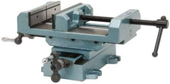 Wilton - 8" Jaw Opening Capacity x 2" Throat Depth, Horizontal Drill Press Vise - 8" Wide x 2" High Jaw, Cross Slide Base, Standard Speed, 11" OAL x 7-1/4" Overall Height, Cast Iron - Best Tool & Supply