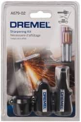 Dremel - 8 Piece Aluminum Oxide Garden/Lawn Mower/Chain Saw Sharpener, Gauge, Spacers, Wrench and Stones Kit - Best Tool & Supply