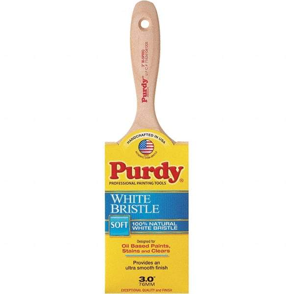 Purdy - 3" Flat Hog General Purpose Paint Brush - 3-1/8" Bristle Length, 5-1/2" Wood Beavertail Handle - Best Tool & Supply