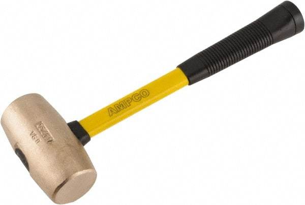 Ampco - 6 Lb Head Mallet - 15" OAL, 15" Long Fiberglass Handle with Grip - Best Tool & Supply