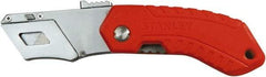 Stanley - Retractable Utility Knife - 1/2" Bi-Metal Blade, Red Plastic Handle, 1 Blade Included - Best Tool & Supply