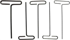 Bondhus - 5 Piece Loop T-Handle Hex Key Set - Hex Range 2.5 to 6mm, 6" OAL, Protanium High Torque Steel - Best Tool & Supply