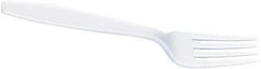 Dixie - Dixie Plastic Tableware, Heavyweight Forks - White - Best Tool & Supply