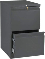 Hon - 15" Wide x 28" High x 19-7/8" Deep, 2 Drawer Mobile Pedestal - Steel, Charcoal - Best Tool & Supply