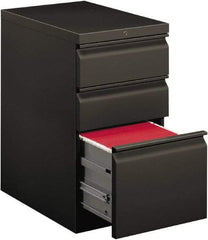 Hon - 15" Wide x 28" High x 22-7/8" Deep, 3 Drawer Mobile Pedestal - Steel, Charcoal - Best Tool & Supply