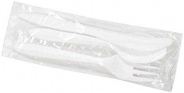 Boardwalk - Boardwalk Three-Piece Wrapped Cutlery Kit: Fork, Knife, Spoon - White - Best Tool & Supply