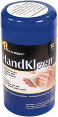 READ RIGHT - Pre-Moistened Hand Cleaning Wipes - Pop-Up, 6-1/2" x 5-1/2" Sheet Size, White - Best Tool & Supply