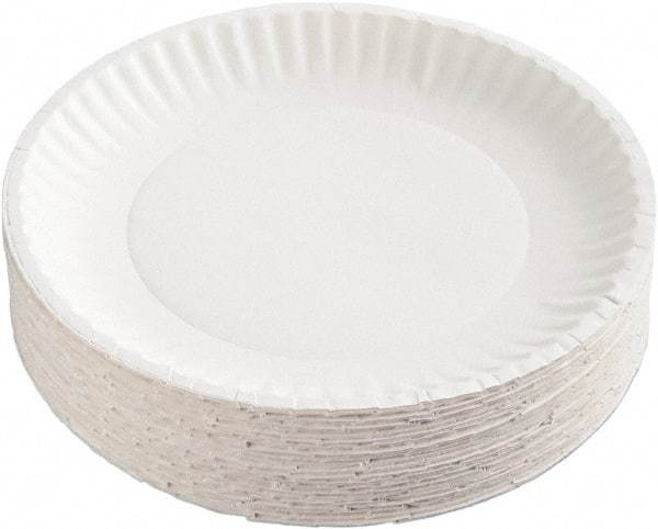 AJM Packaging Corporation - Coated Paper Plates, 9" - White - Best Tool & Supply