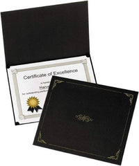 OXFORD - 5 Piece Black Document Holders-Certificate/Document - 9-3/4" High x 12-1/2" Wide - Best Tool & Supply