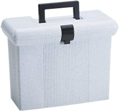 Pendaflex - 1 Compartment, 14-7/8 Inch Wide x 6-1/2 Inch Deep x 11-7/8 Inch High, Portable Storage Box - Plastic, Granite - Best Tool & Supply