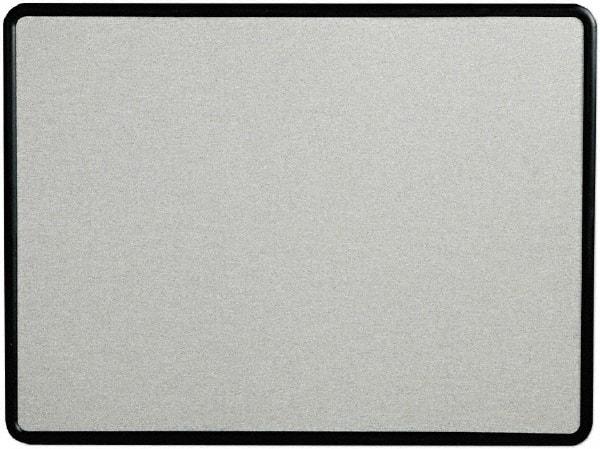 Quartet - 48" Wide x 36" High Open Cork Bulletin Board - Fabric, Gray - Best Tool & Supply