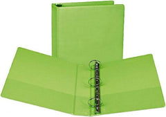 Samsill - 2" Sheet Capacity, 11 x 8-1/2", View Ring Binder - Vinyl Covered Chipboard, Lime - Best Tool & Supply