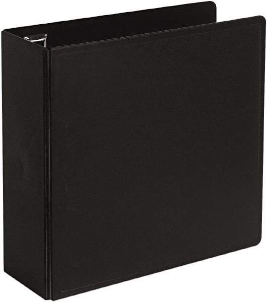 Cardinal - 4" Sheet Capacity, 8-1/2 x 11", Non-View Ring Binder - Vinyl, Black - Best Tool & Supply