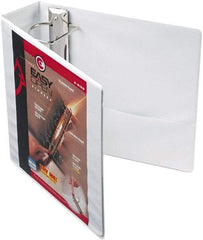 Cardinal - 3" Sheet Capacity, 8-1/2 x 11", View Ring Binder - Vinyl, White - Best Tool & Supply