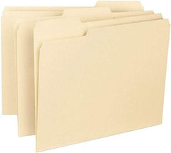 Samsill - 8-1/2 x 11", Letter Size, Manila, File Folders with Top Tab - 11 Point Stock, 1/3 Tab Cut Location - Best Tool & Supply