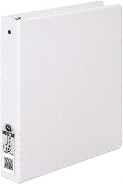 Wilson Jones - 1" Sheet Capacity, 11 x 8-1/2", View Ring Binder - Vinyl, White - Best Tool & Supply