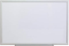 UNIVERSAL - 24" High x 36" Wide Erasable Melamine Marker Boards - Aluminum Frame, 38.2" Deep, Includes Mounting Kit - Best Tool & Supply