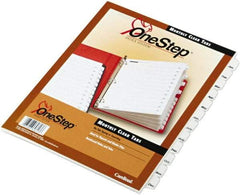 Cardinal - 11 x 8 1/2" Jan to Dec Label, 3-Hole Punched, Preprinted Divider - White - Best Tool & Supply