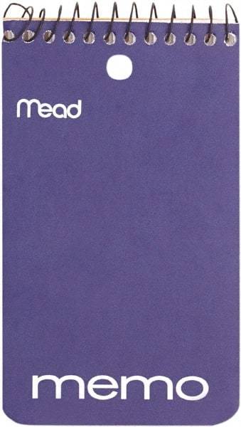 Mead - 60 Sheet, 3 x 5", College Memo Book (Top Bound) - Assorted Colors - Best Tool & Supply