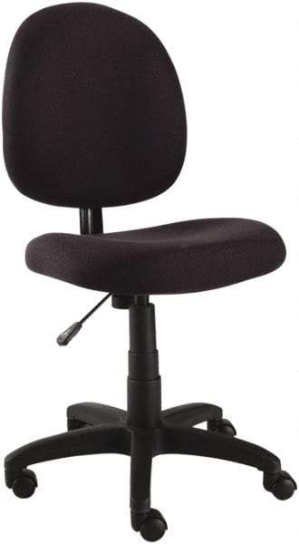 ALERA - 18-1/8" High Pneumatic Height Adjustable Chair - 18" Wide x 19" Deep, 100% Acrylic Seat, Black - Best Tool & Supply