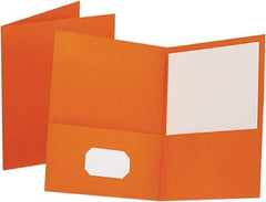 OXFORD - 8-1/2 x 11", Letter Size, Assorted Colors, Pocket Folders - 11 Point Stock - Best Tool & Supply