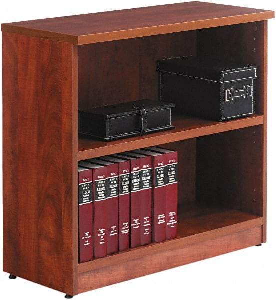 ALERA - 2 Shelf, 29" High x 31" Wide Bookcase - 14" Deep, Wood, Medium Cherry - Best Tool & Supply