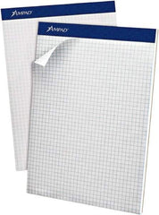 AMPAD - 100 Sheet, 8-1/2 x 11-3/4", Quadrille Writing Pad - White - Best Tool & Supply