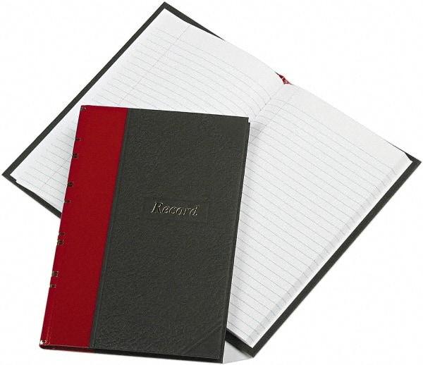 Boorum & Pease - 144 Sheet, 5-1/4 x 7-7/8", Record Rule Record/Account Book - Black & Red - Best Tool & Supply