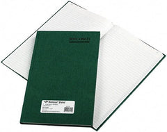 National Brand - 150 Sheet, 12-1/4 x 7-1/4", Record Rule Record/Account Book - Green - Best Tool & Supply