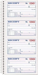 TOPS - 200 Sheet, 2-3/4 x 4-3/4", Receipt Book - White - Best Tool & Supply