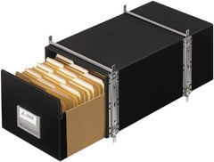 BANKERS BOX - 1 Compartment, 12 Inch Wide x 24 Inch Deep x 10 Inch High, File Storage Box - Steel Frame, Black - Best Tool & Supply