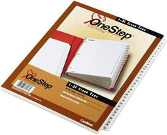 Cardinal - 11 x 8 1/2" 1 to 31" Label, 3-Hole Punched, Preprinted Divider - White - Best Tool & Supply