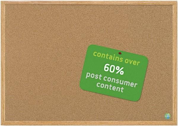 MasterVision - 72" Wide x 48" High Open Cork Bulletin Board - Natural (Color) - Best Tool & Supply