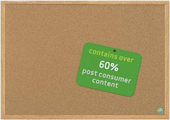 MasterVision - 72" Wide x 48" High Open Cork Bulletin Board - Natural (Color) - Best Tool & Supply